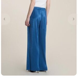 Simon Miller Women's Wide-Leg silky Pleated Pants - Blue